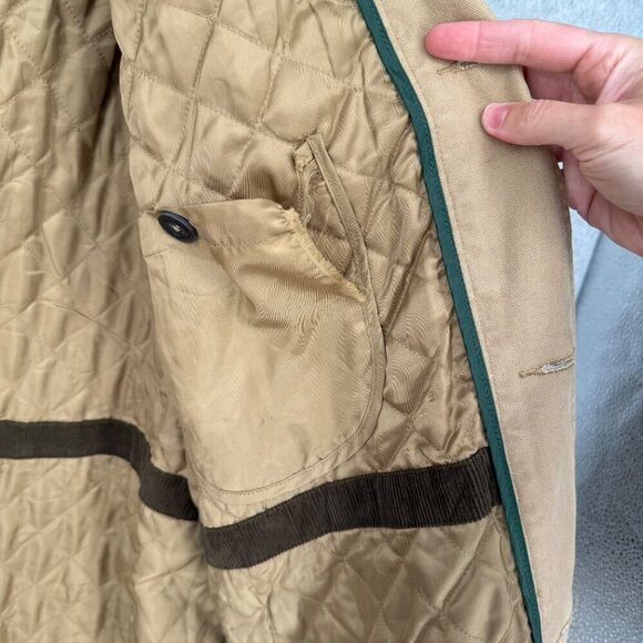 Orvis Mens Classic Barn Canvas Field Coat Jacket Size XXL Tan Chore Quilted Line - Picture 5 of 16